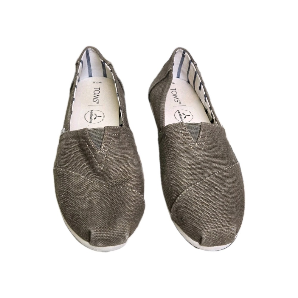 TOMS Alpargata Casual Shoes‎ Womens 7.5 Military Olive Heritage Canvas Slip On